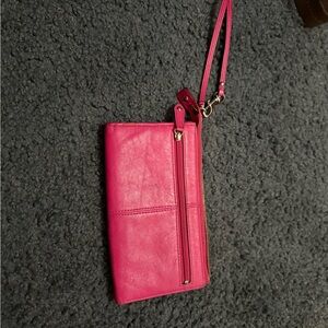 Coach Fuchsia Wristlet Clutch